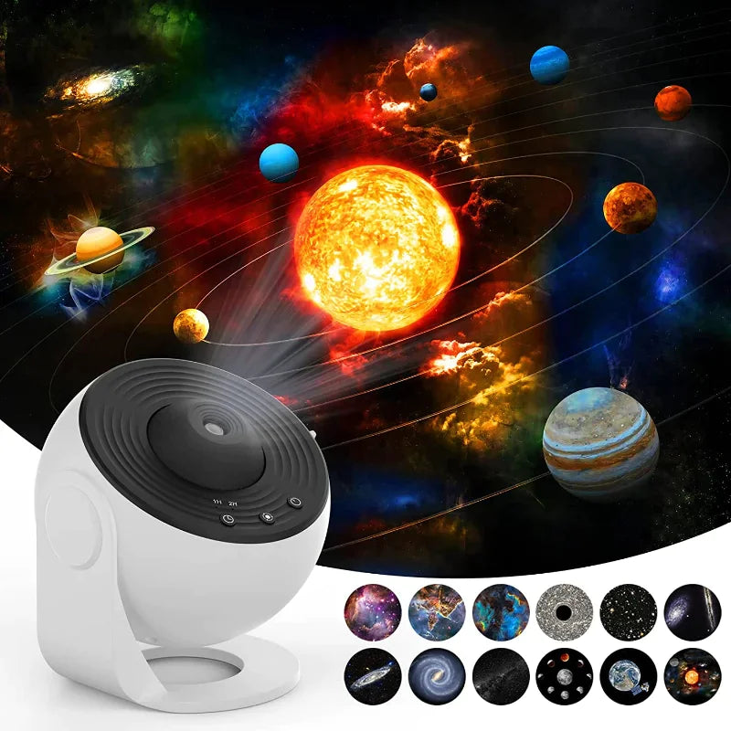 Galaxy Star Projector — Rotating Star and Nebula Night Sky Projection for Bedrooms, Living Rooms, and Kids’ Spaces