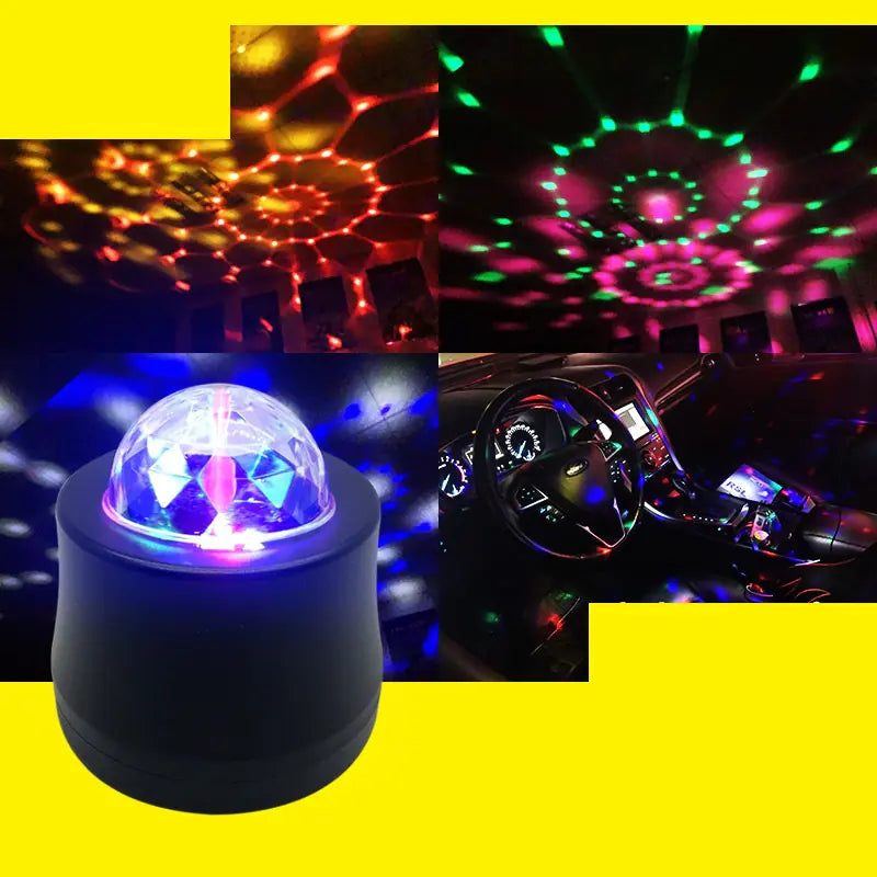 Colorful LED Stage Lights with Sound Control Effects — Black LED Party Lighting for DJ Shows, Concerts, Dance Floors, and Events