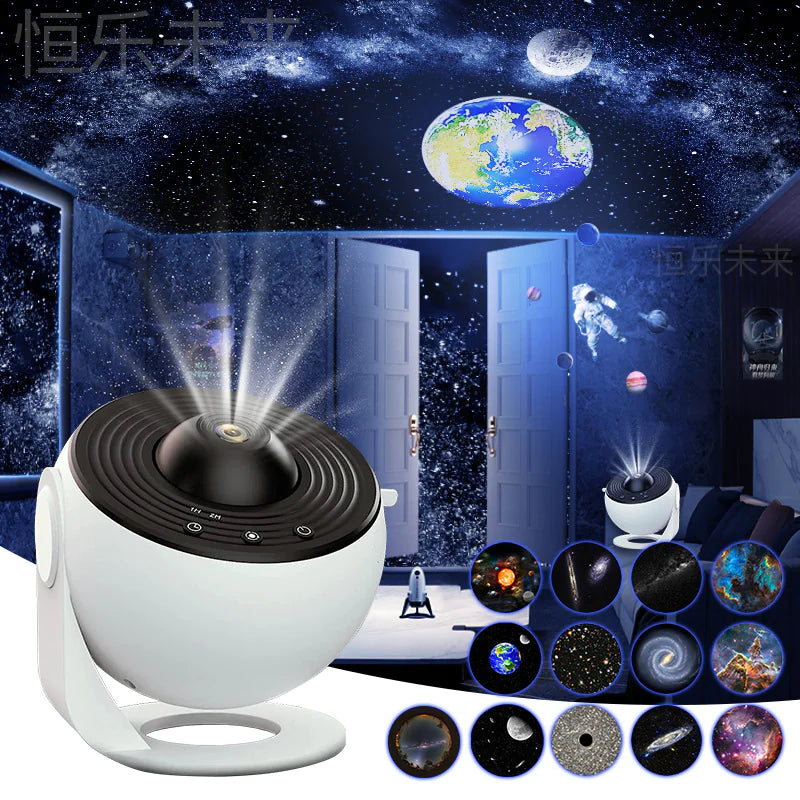 Galaxy Star Projector — Rotating Star and Nebula Night Sky Projection for Bedrooms, Living Rooms, and Kids’ Spaces