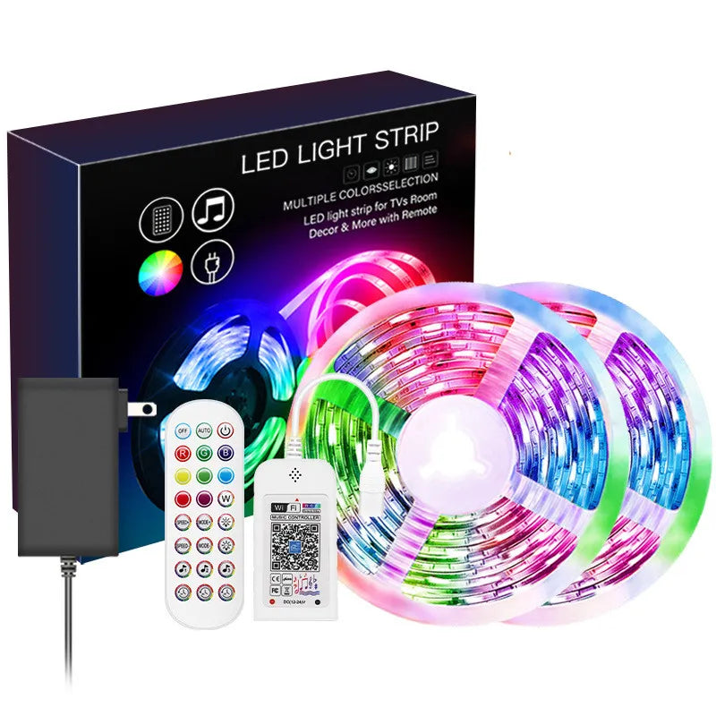 Smart WiFi LED Lights with Multi-Color Modes for Mood, Party, or Holiday Decoration in Homes, Offices, or Entertainment Spaces